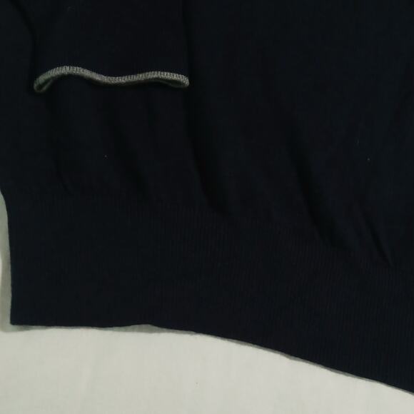 NWT Men’s Lincs XXL Navy Blue Long-Sleeved Crew Neck Cotton Cashmere Sweater - Picture 6 of 14